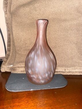Vintage-Style Pink Swirl Glass Bud Vase